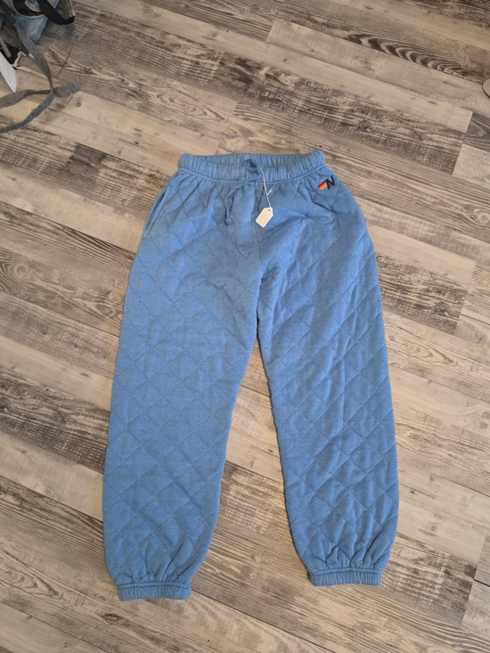 Aviator Nation Pants - Aviator Nation Quilted Light Blue Joggers